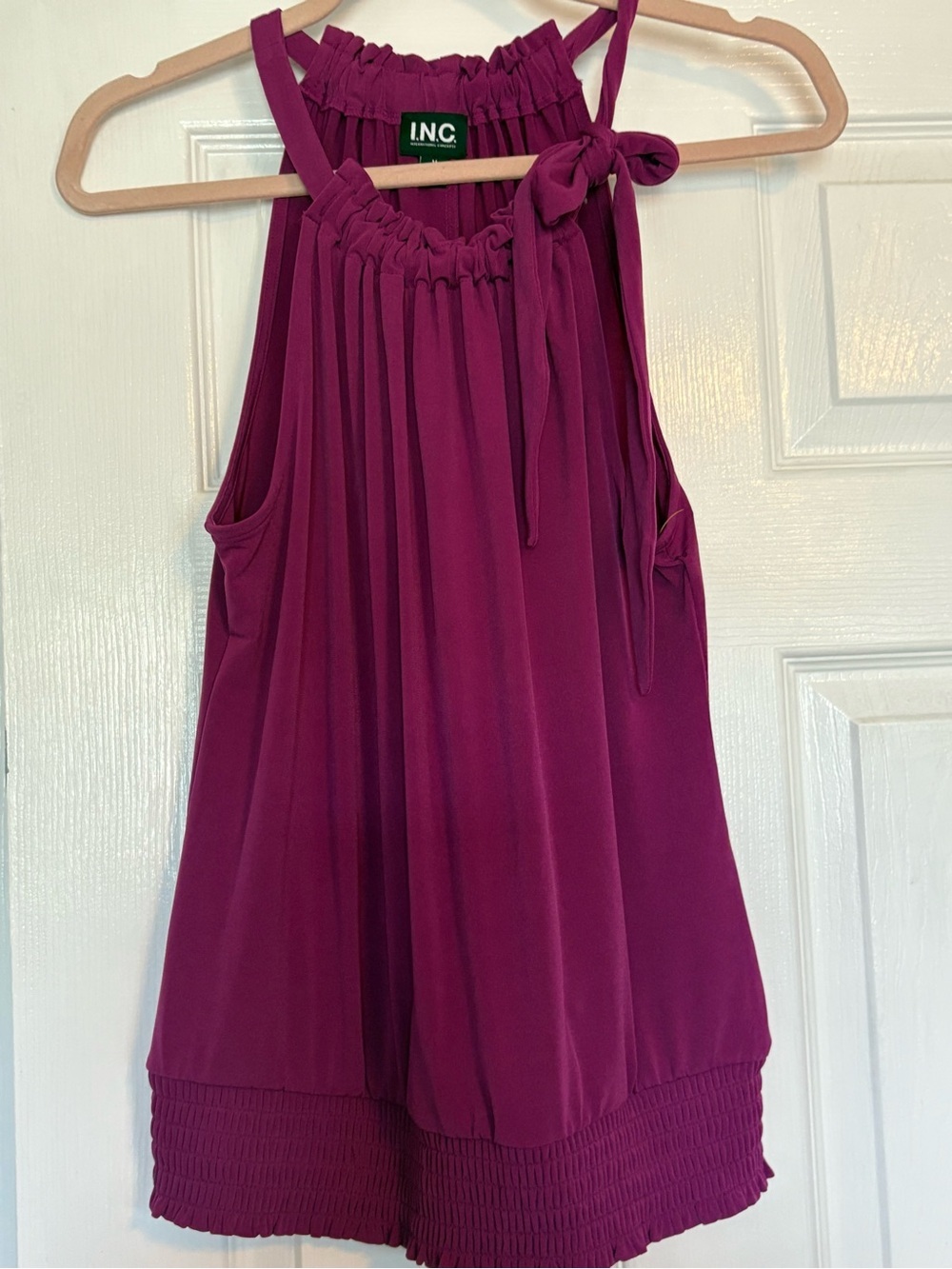INC International Concepts Magenta Halter Tie-Neck Camisole